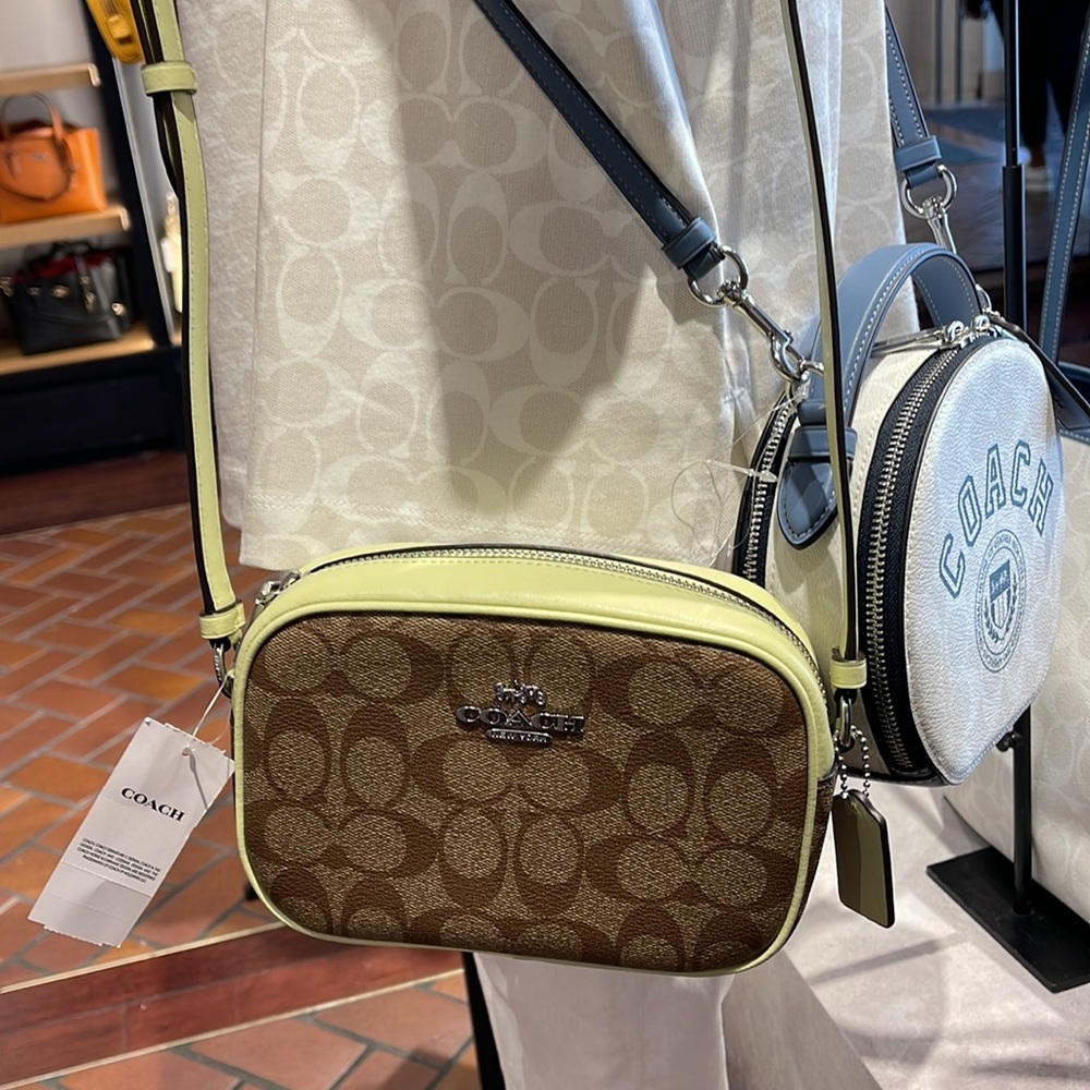 Coach Mini Jamie Camera Bag In Signature Canvas
SV/Khaki/Pale Lime - Picture 12 of 16